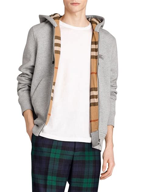 Burberry zip up hoodie men